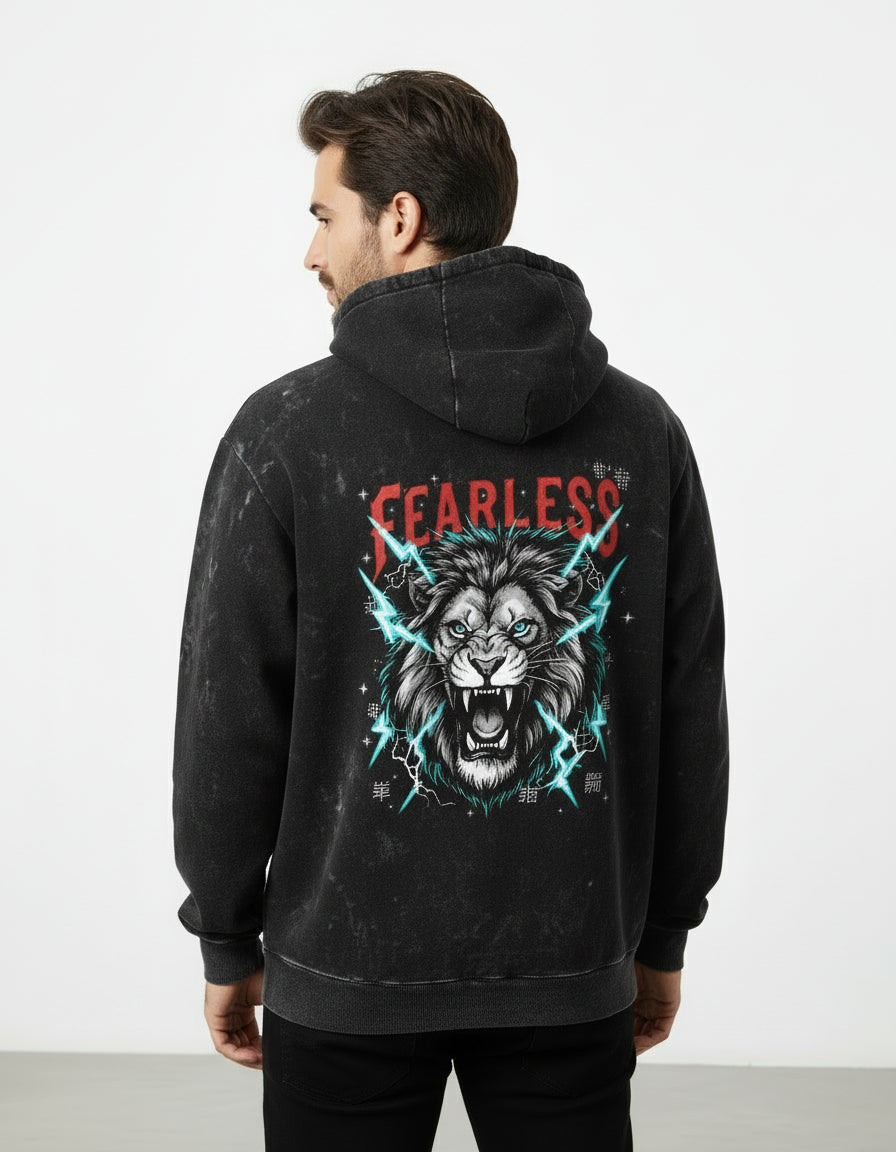 Fearless Acid Washed Hoodie PREMIUM