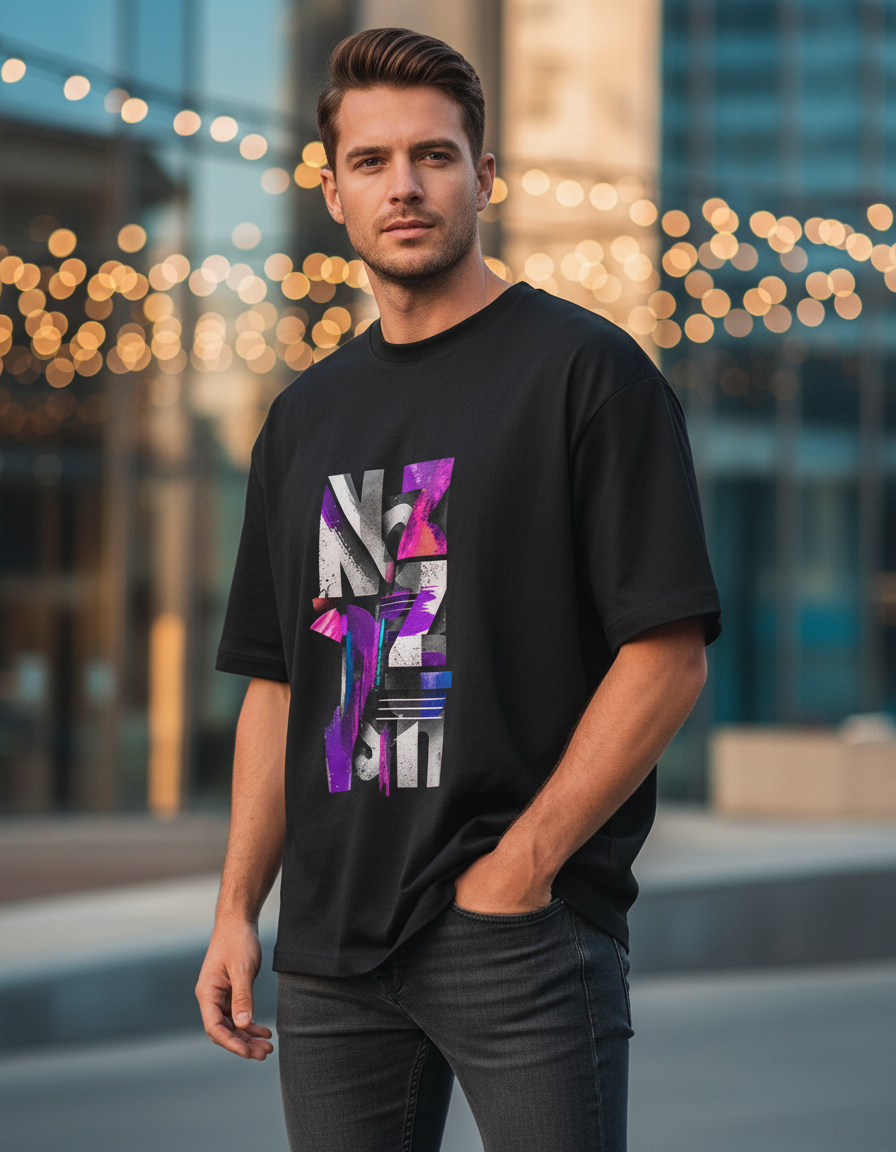 Split Vibe Oversized Standard T-Shirt