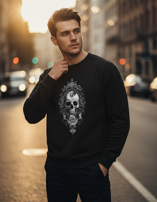 Royal Skull Emblem Oversized Sweatshirt