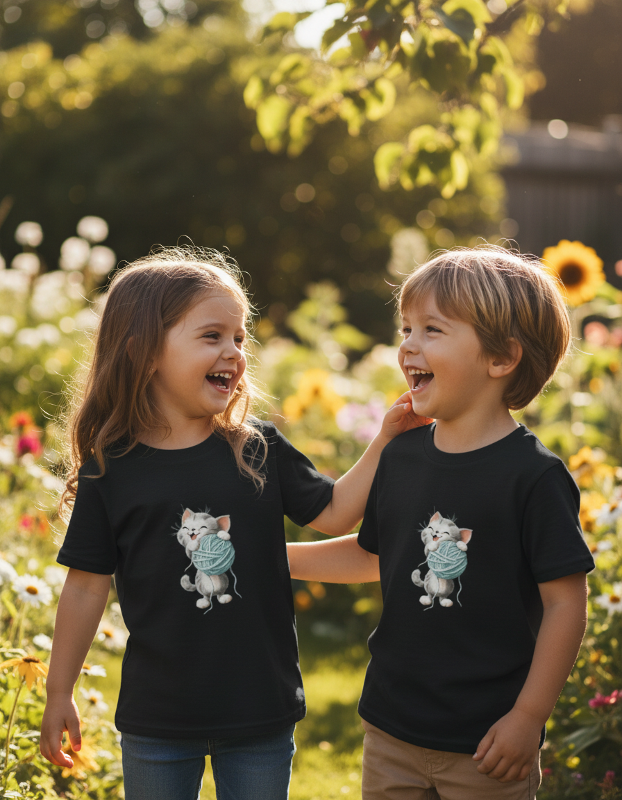 Meow Mood Crew Neck T-Shirt