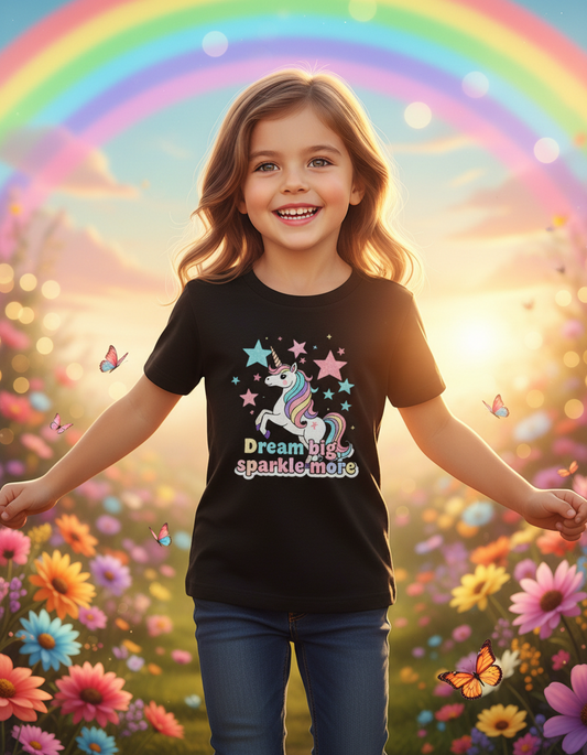 Dream Big Girl's Crew Neck T-Shirt