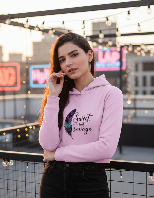 Sweat and Savage Cropped Hoodie