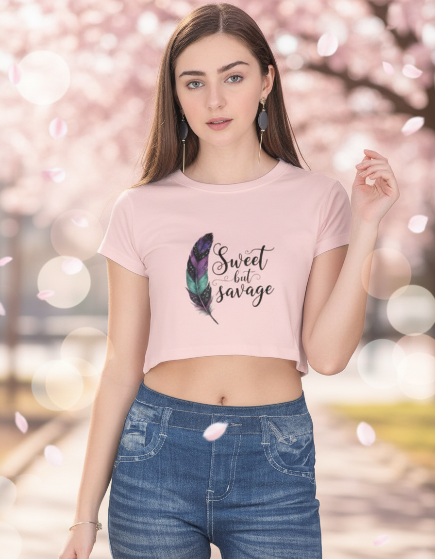 Sweet but Savage classic Crop Top
